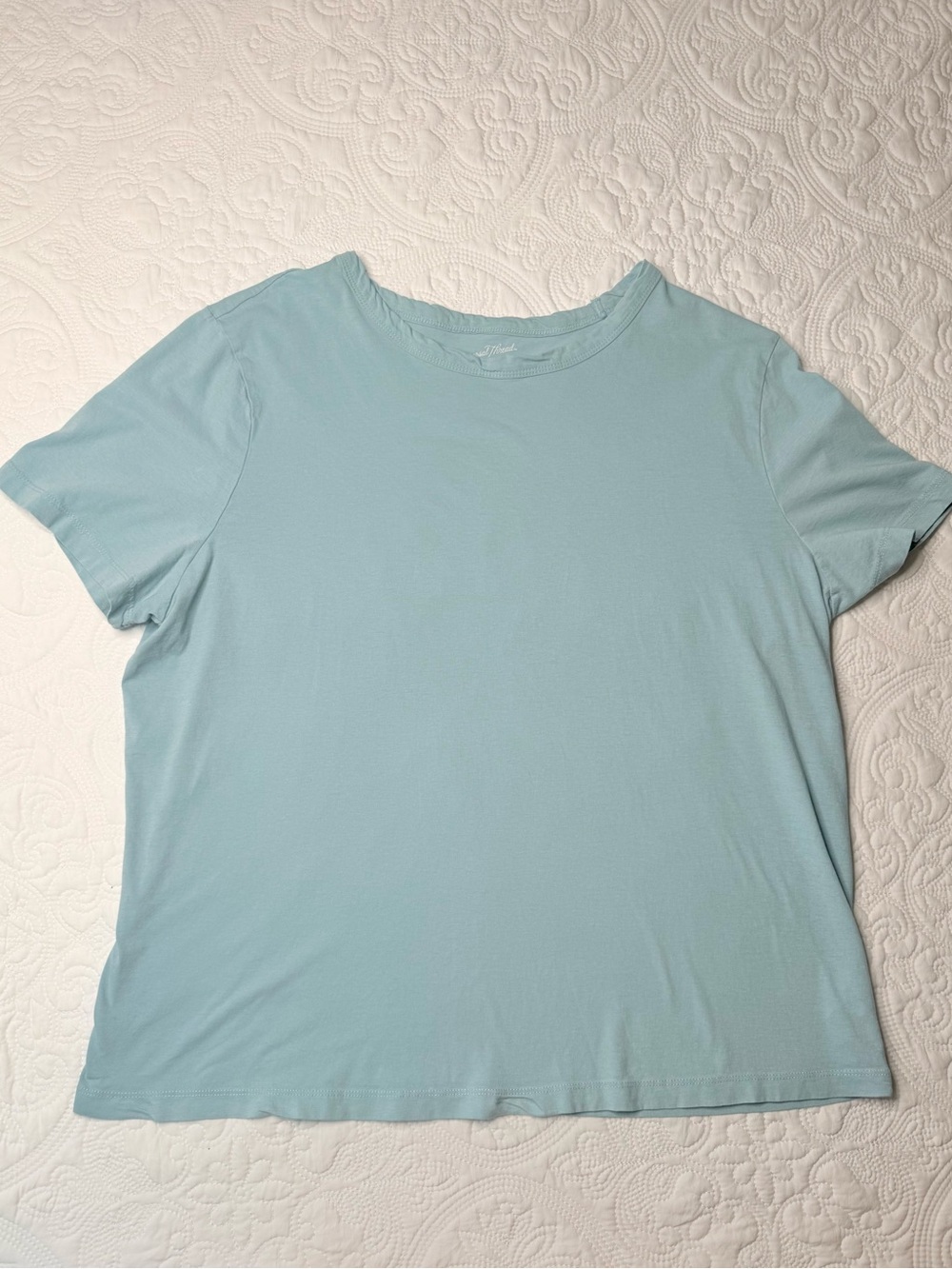 Universal Thread 100 % Cotton Dusty Light Blue Short Sleeve Crewneck Tee XXL